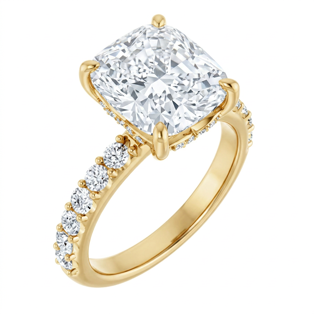 yellow-gold cushion