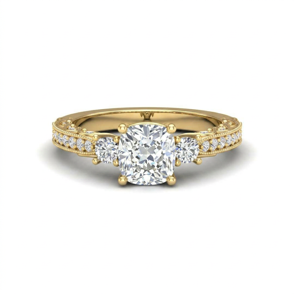 yellow-gold cushion
