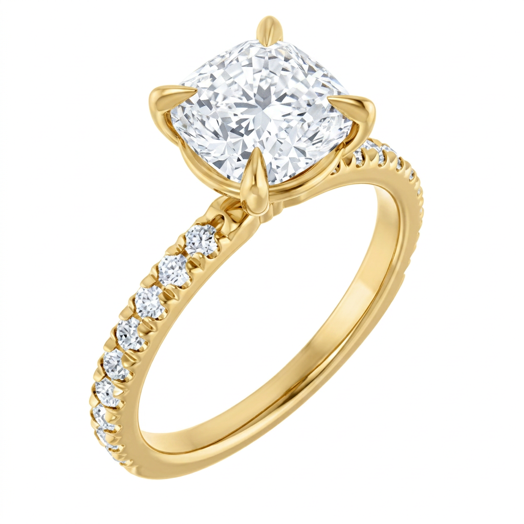 yellow-gold cushion