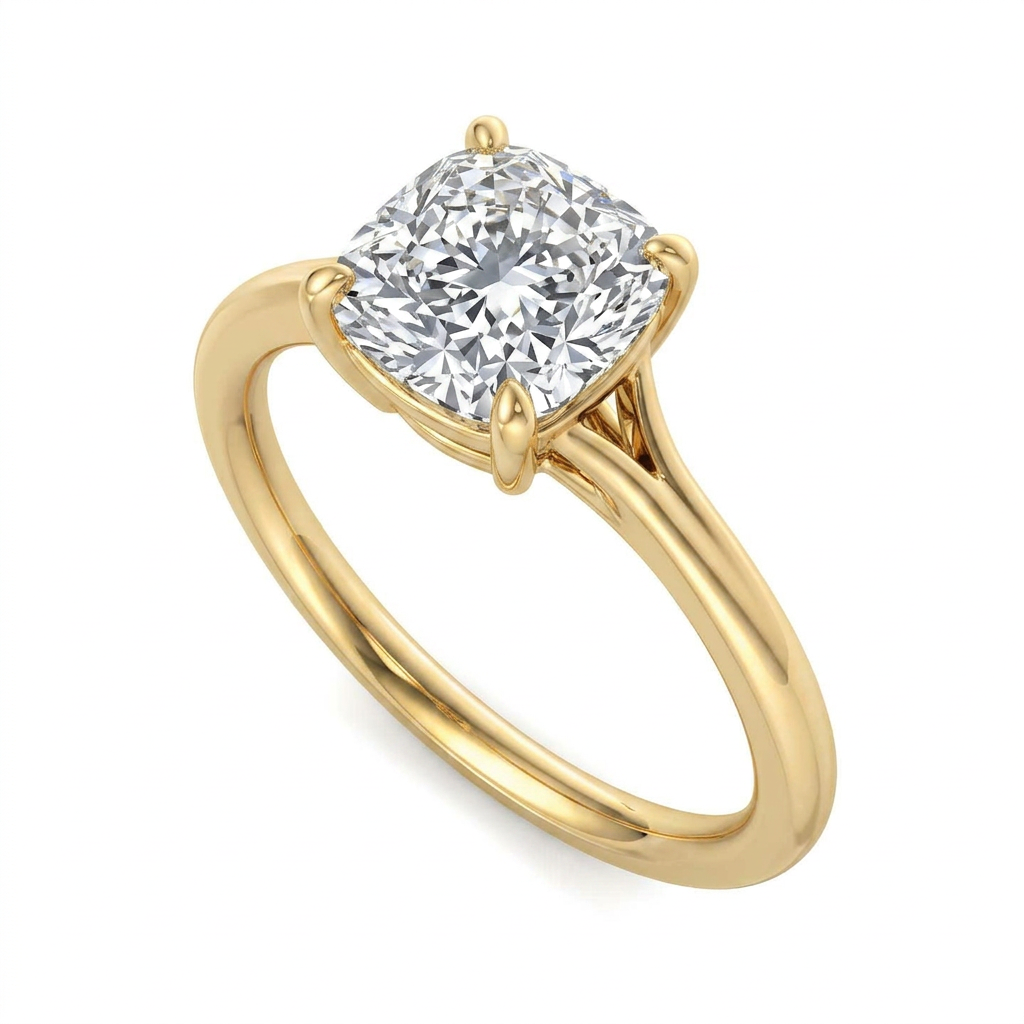Aria Split Band Solitaire Engagement Ring