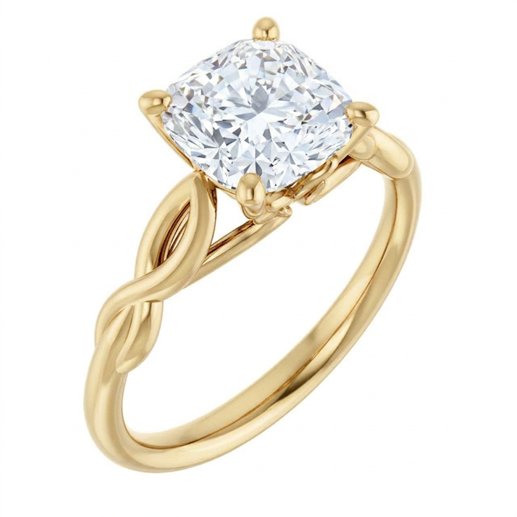 Ella Twist Solitaire Engagement Ring
