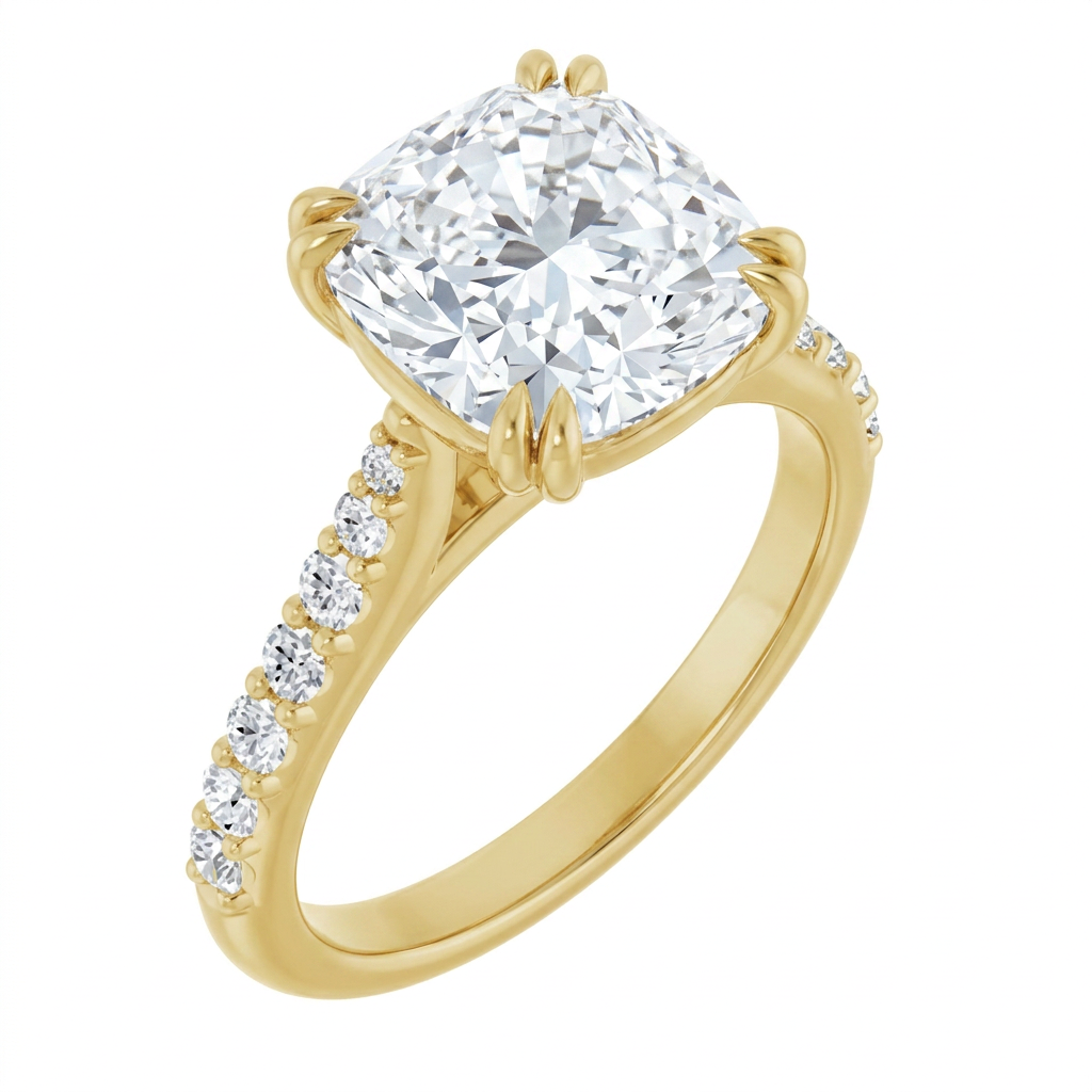 yellow-gold cushion