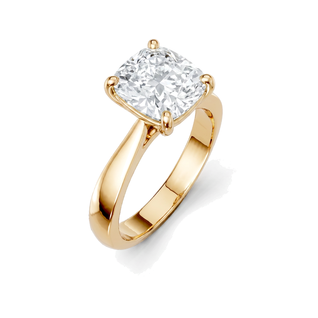 yellow-gold cushion (angle 1)