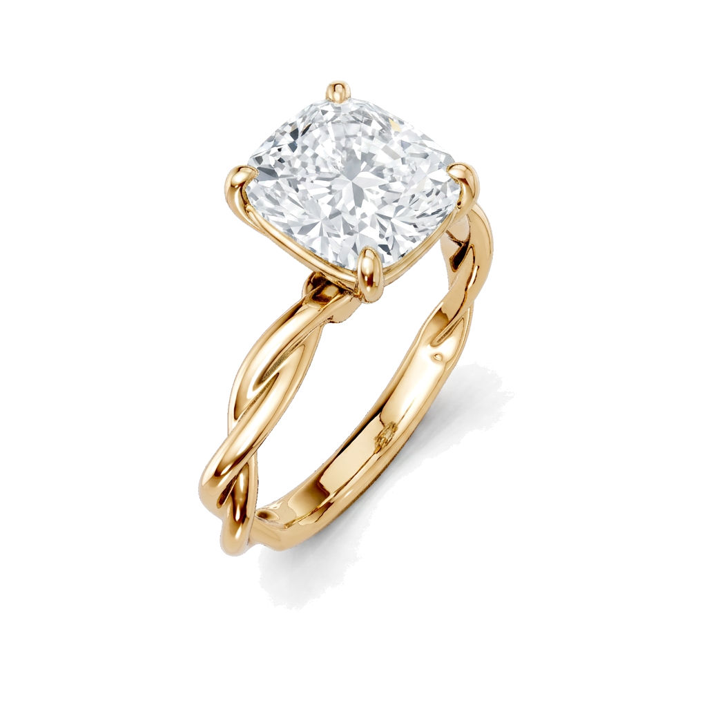 yellow-gold cushion (angle 1)