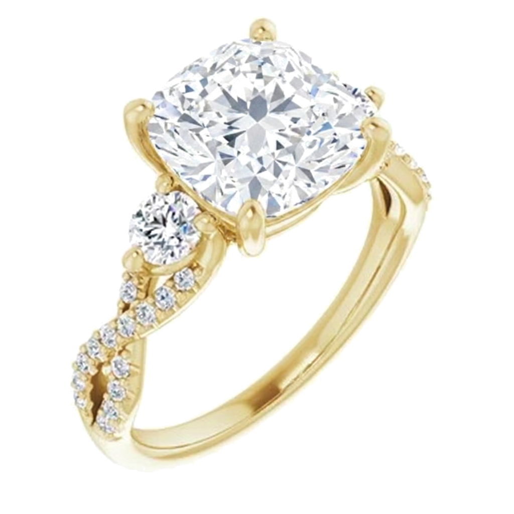 yellow-gold cushion (angle 1)