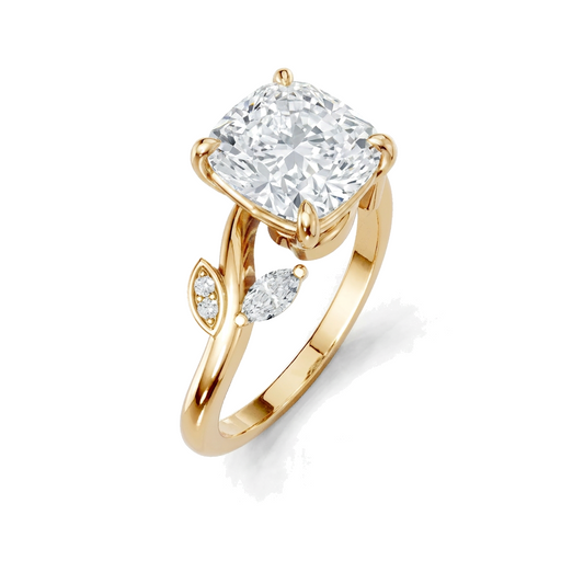 yellow-gold cushion (angle 1)