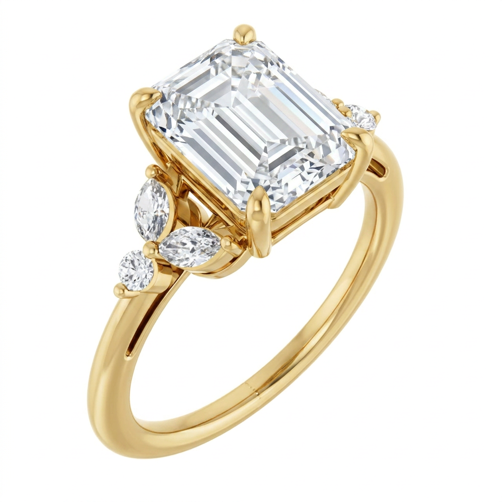 yellow-gold emerald