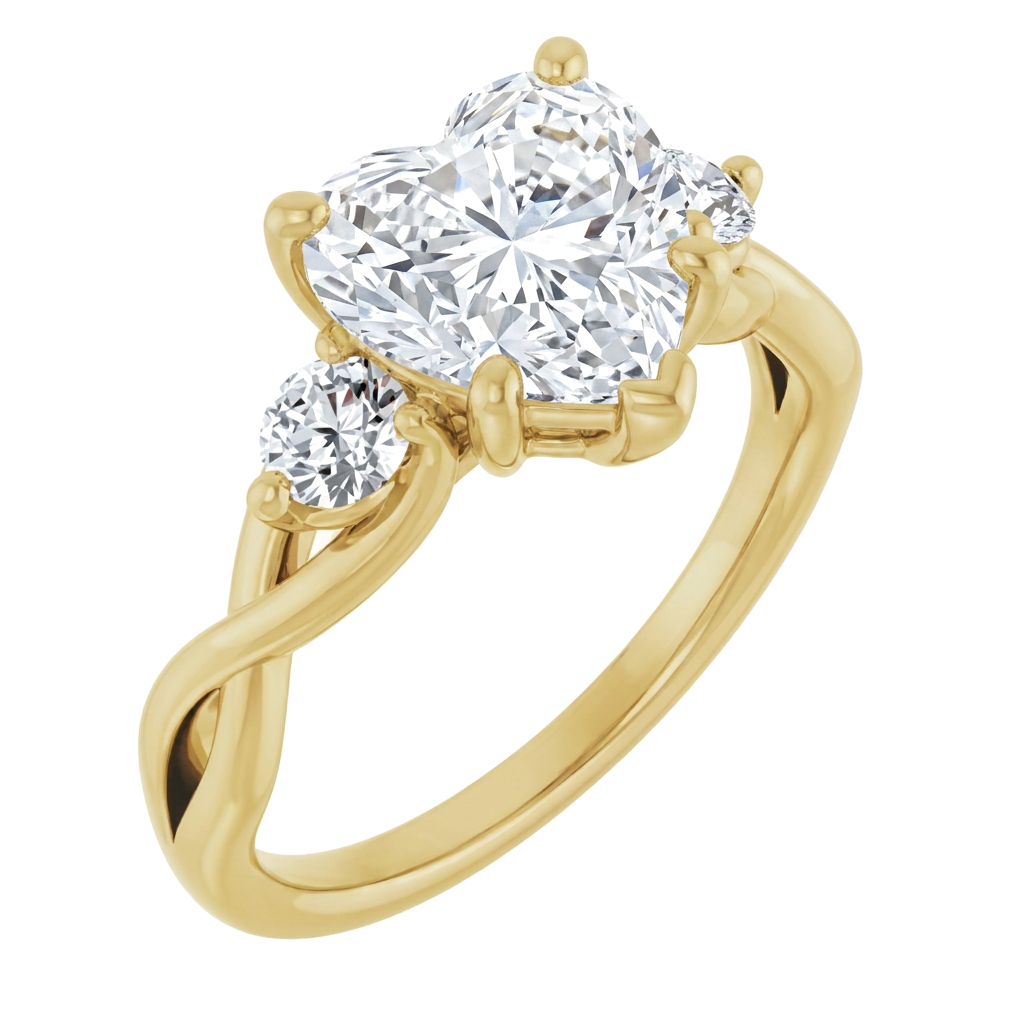 yellow-gold heart (angle 1)