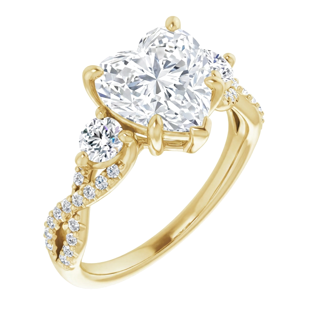 yellow-gold heart (angle 1)