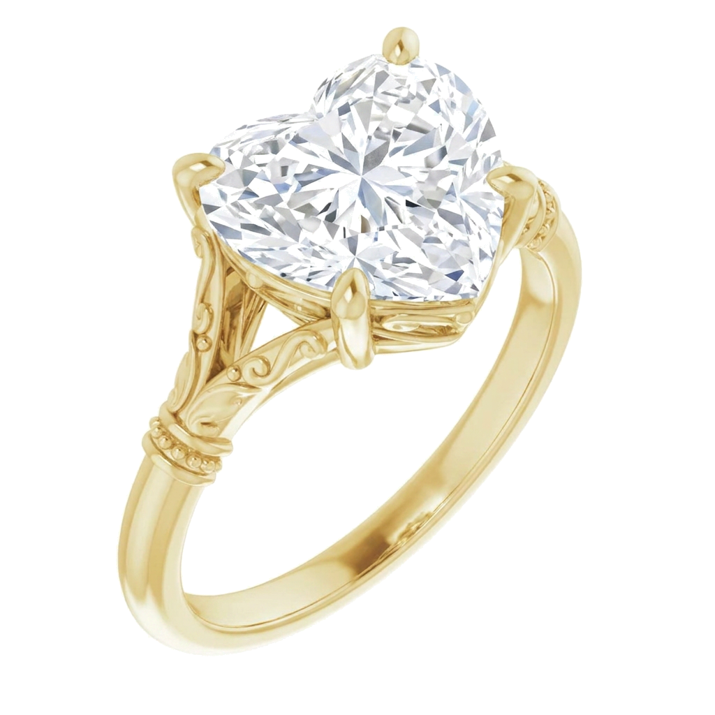 yellow-gold heart (angle 1)