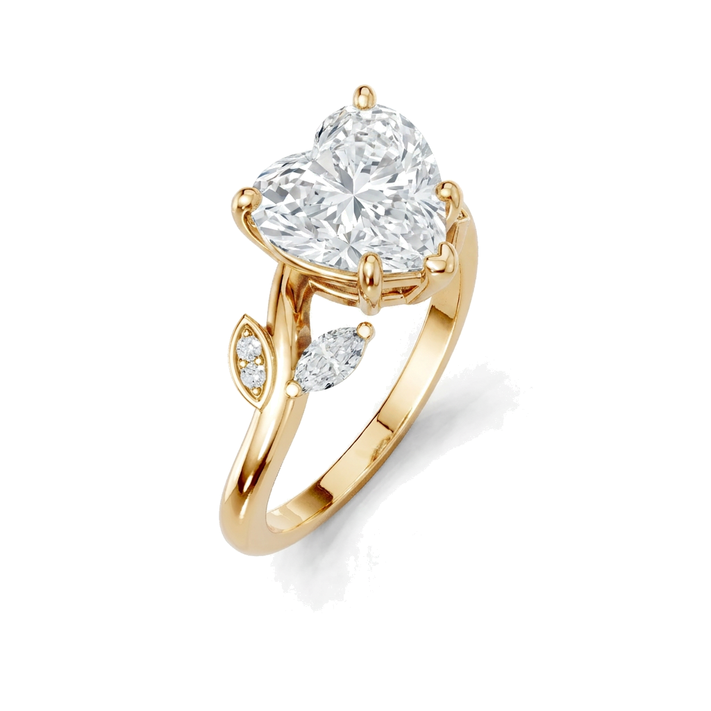 yellow-gold heart (angle 1)