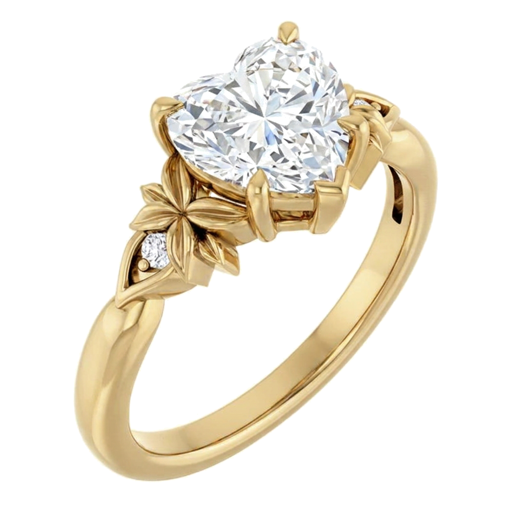 yellow-gold heart (angle 1)