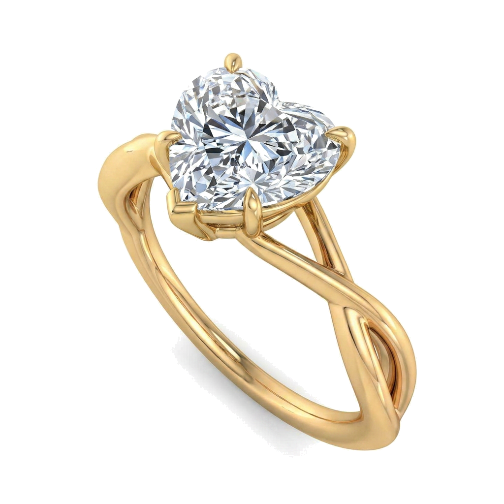 yellow-gold heart (angle 1)