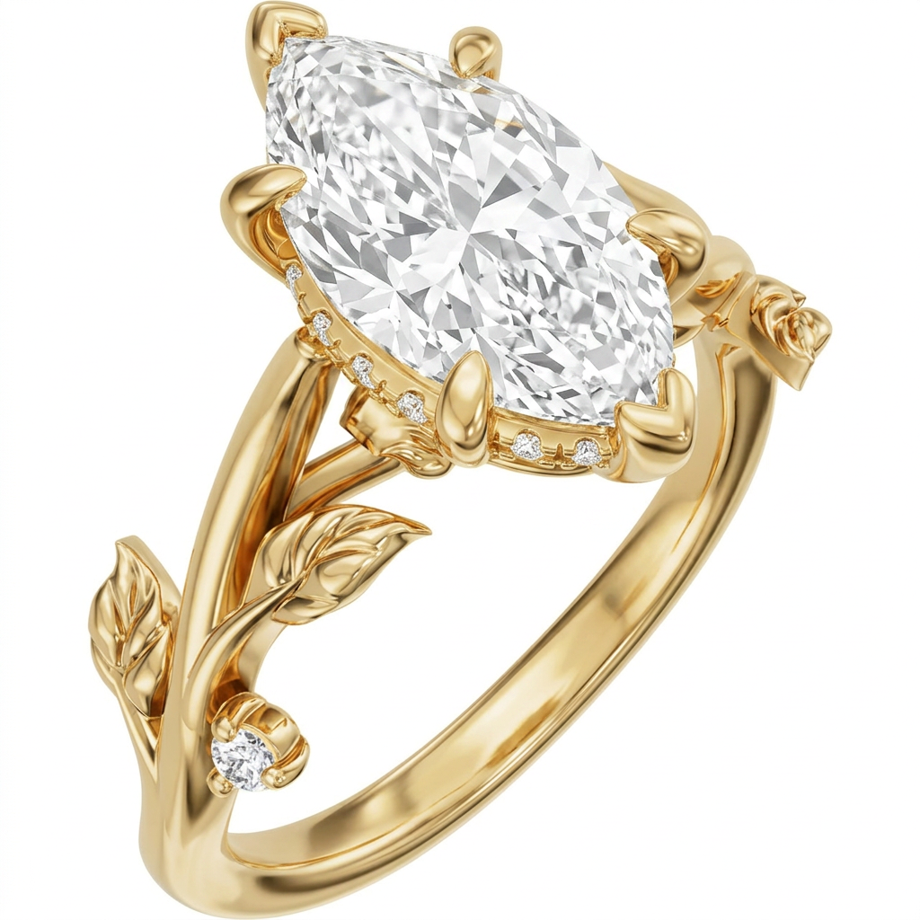 yellow-gold marquise