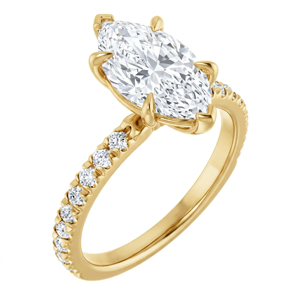 yellow-gold marquise