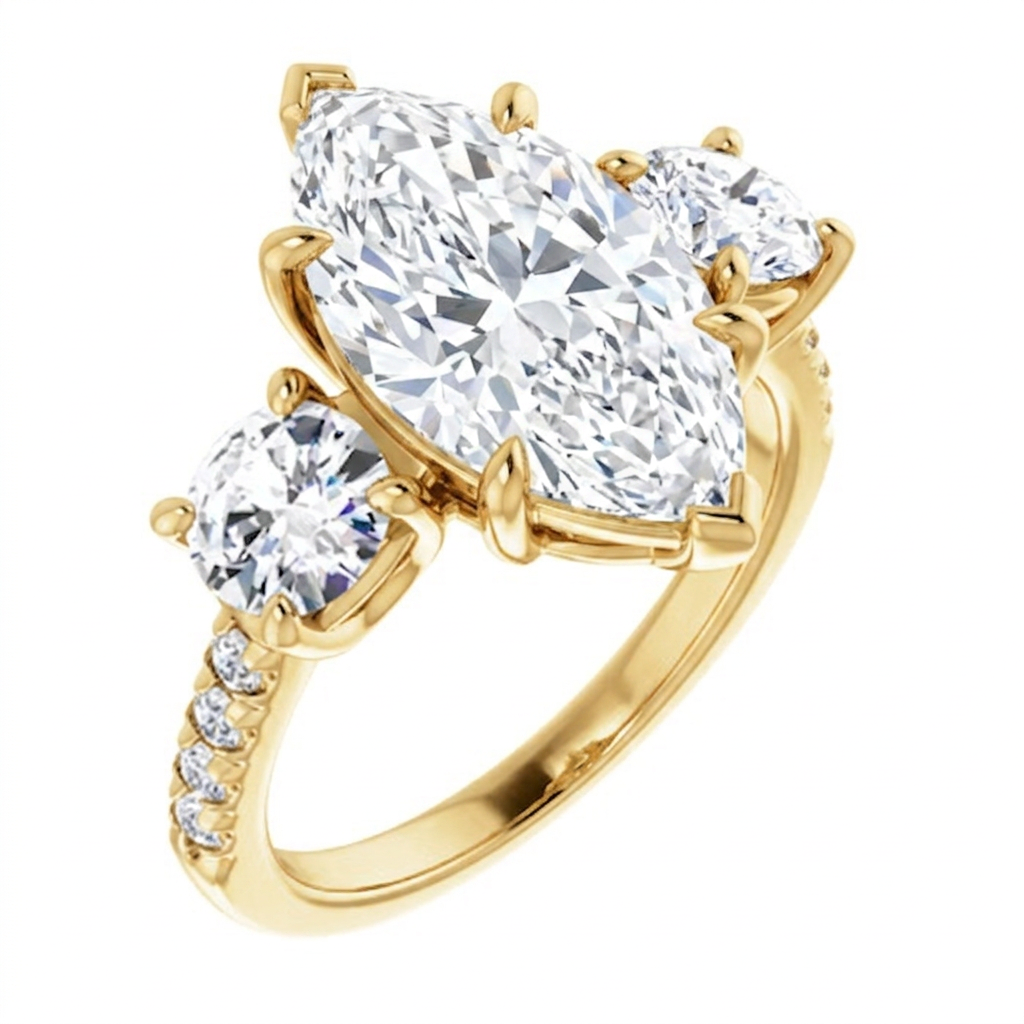 yellow-gold marquise