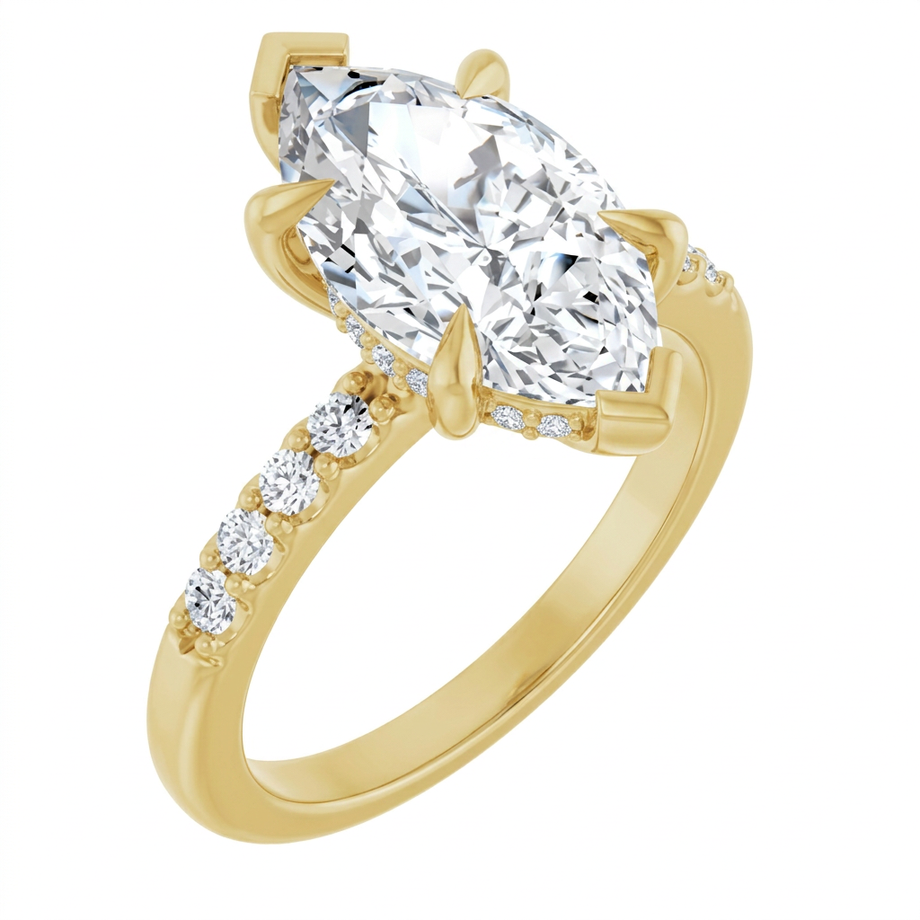 yellow-gold marquise
