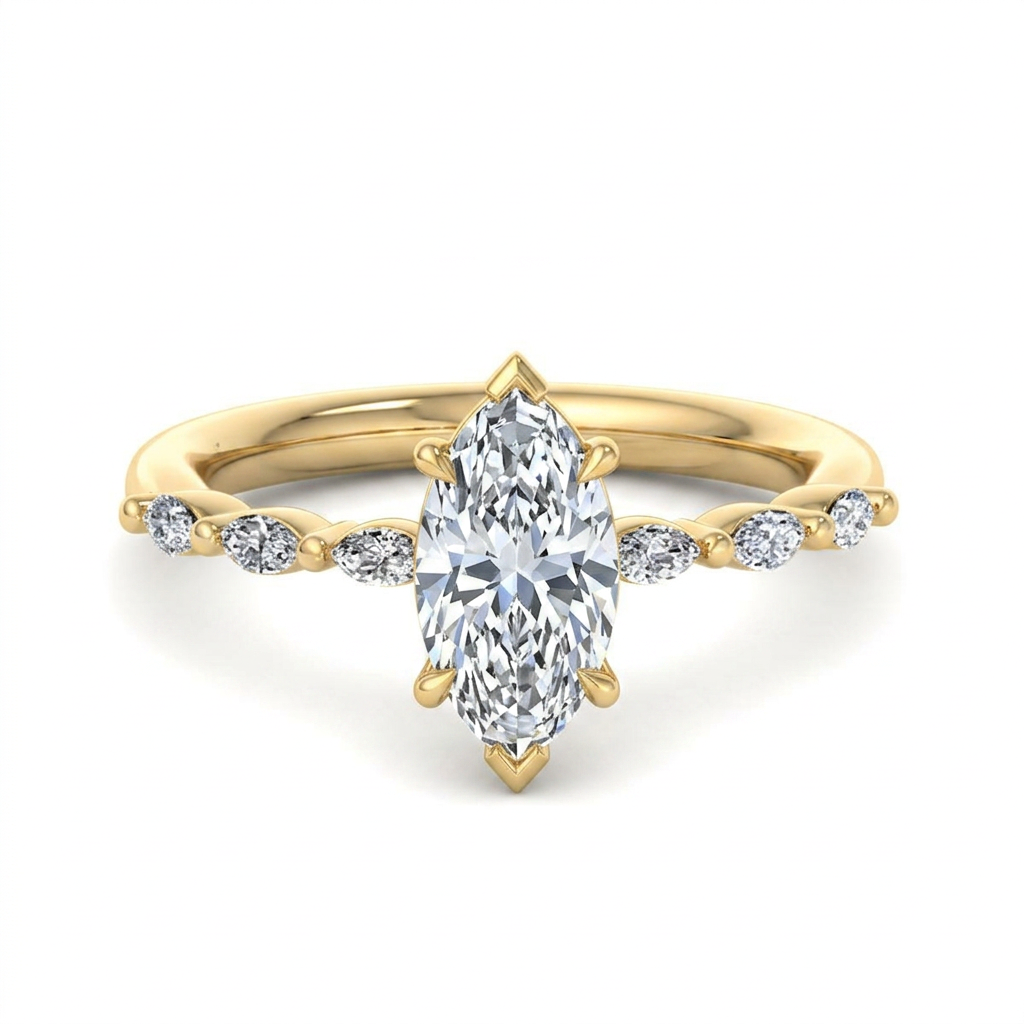 yellow-gold marquise