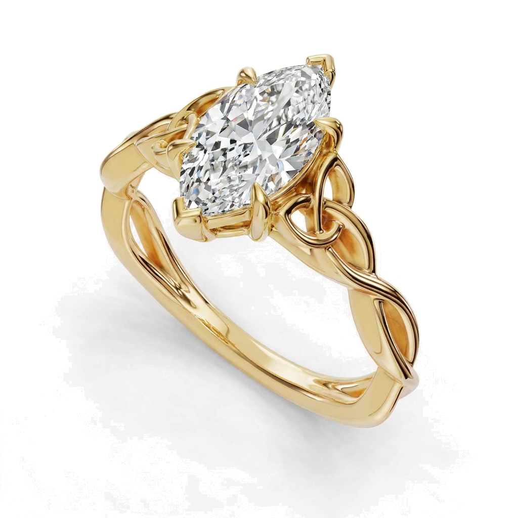 yellow-gold marquise