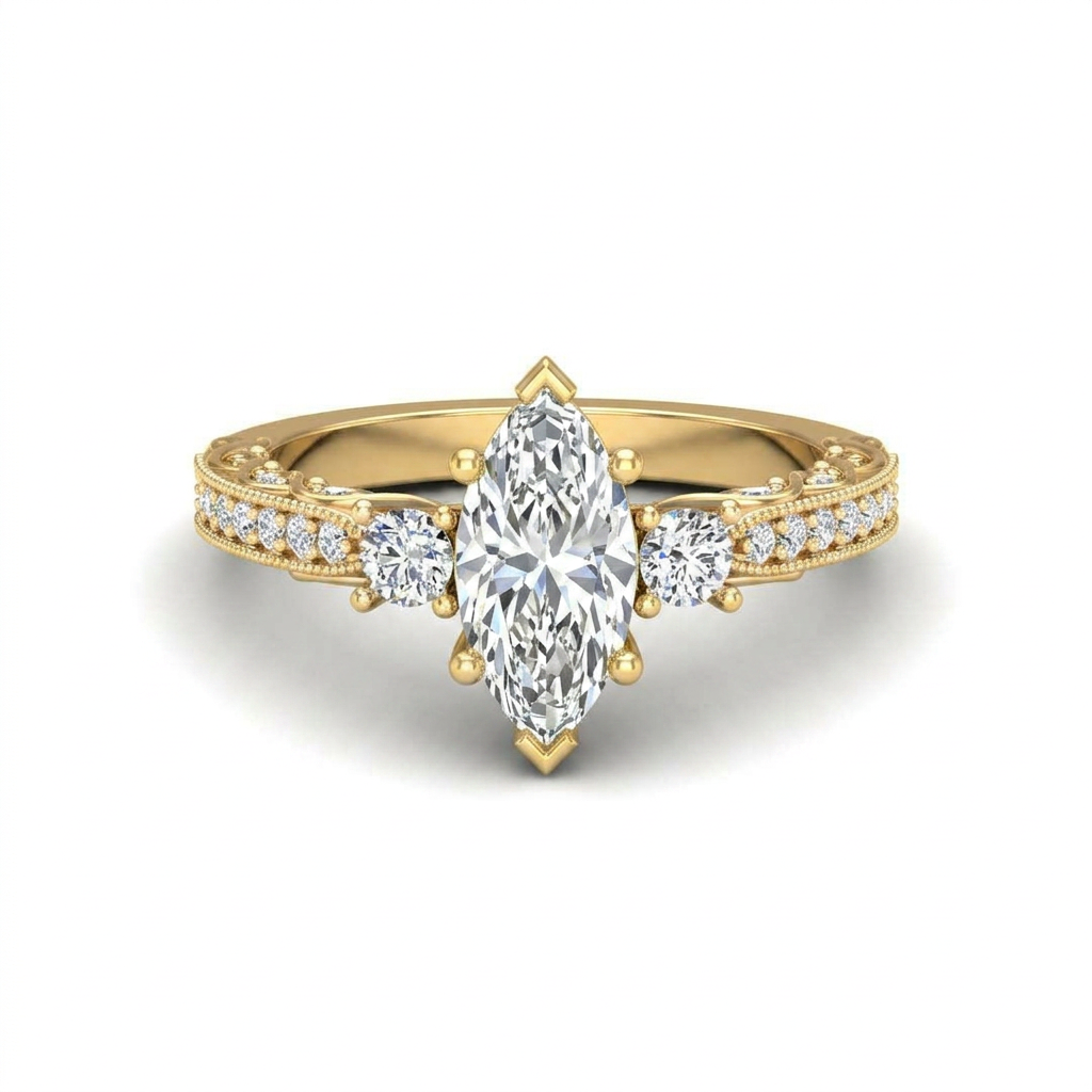 yellow-gold marquise