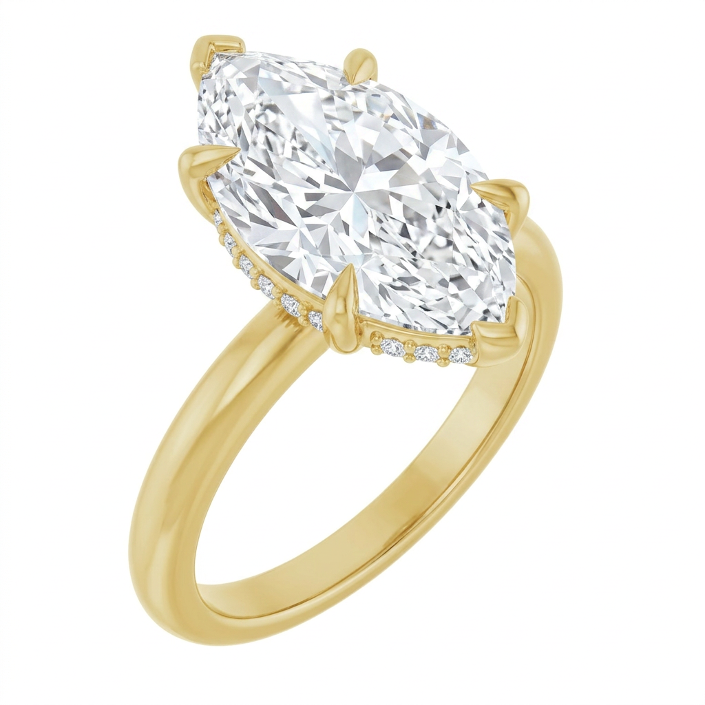 yellow-gold marquise