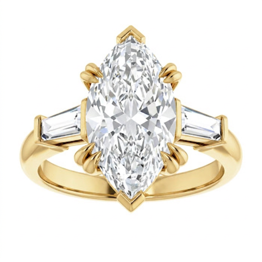 yellow-gold marquise