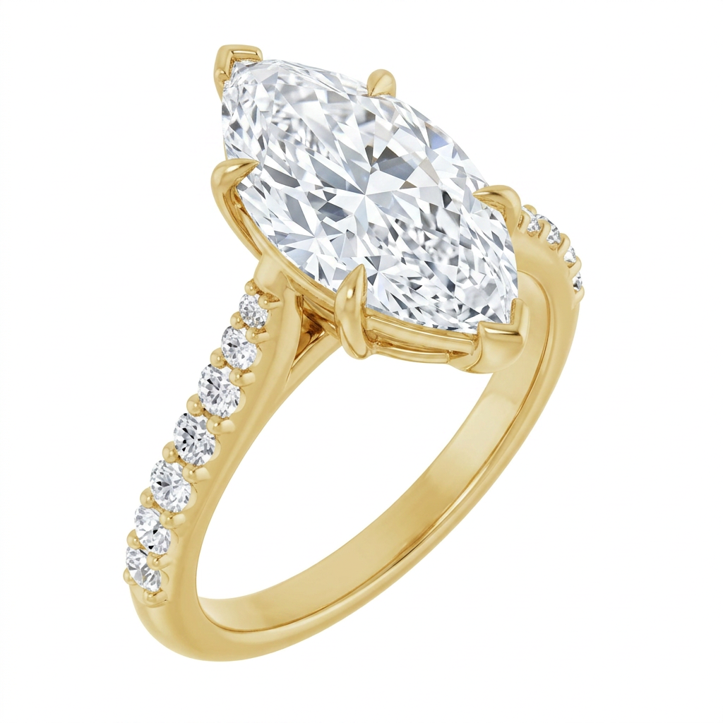 yellow-gold marquise