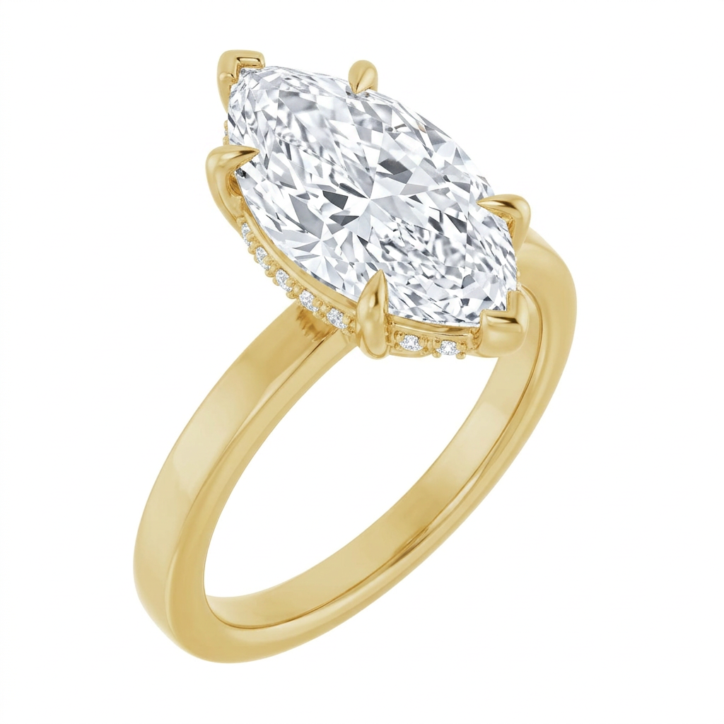 yellow-gold marquise