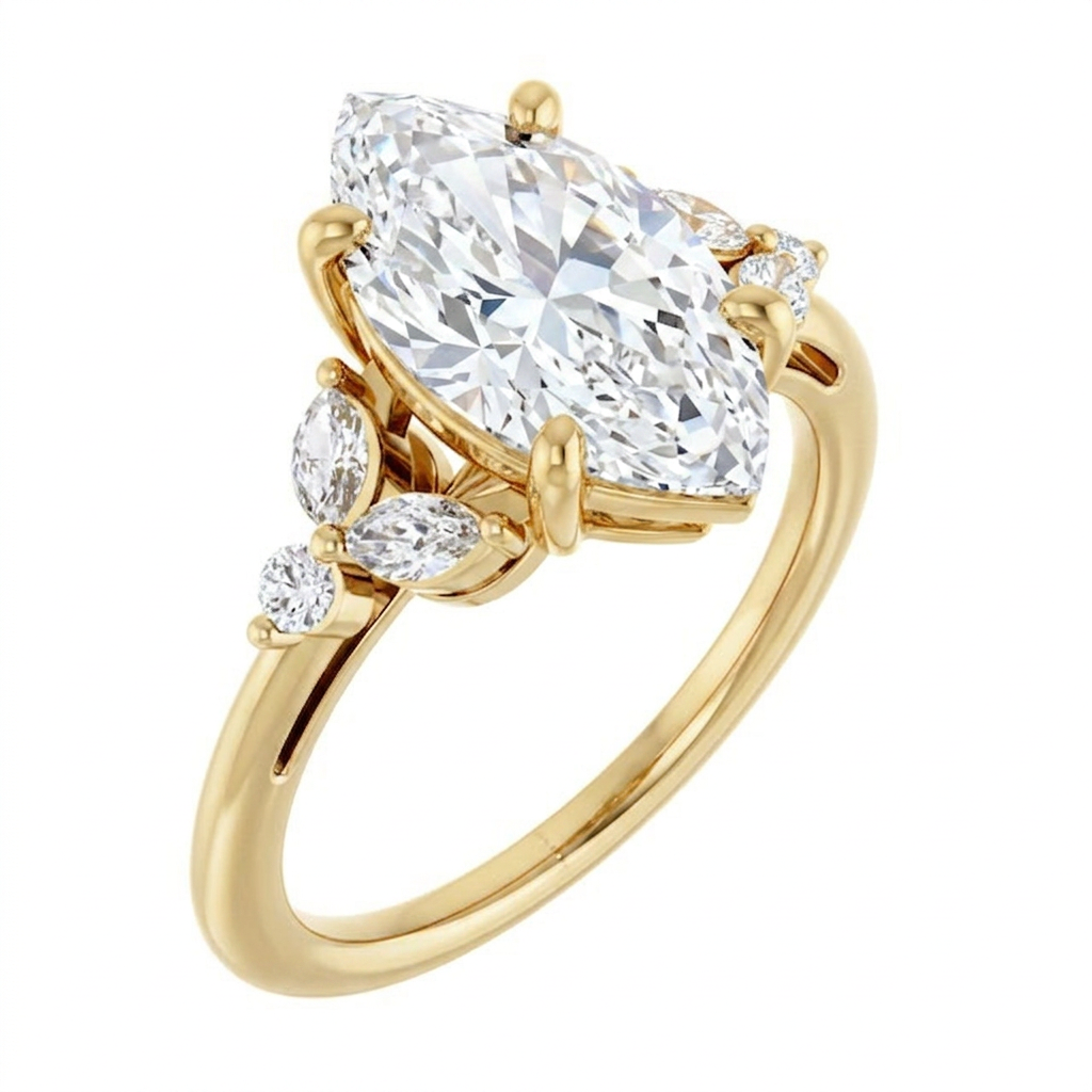 yellow-gold marquise