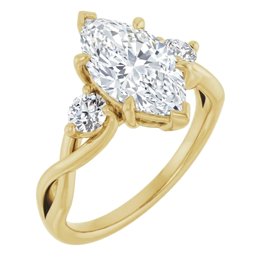 yellow-gold marquise