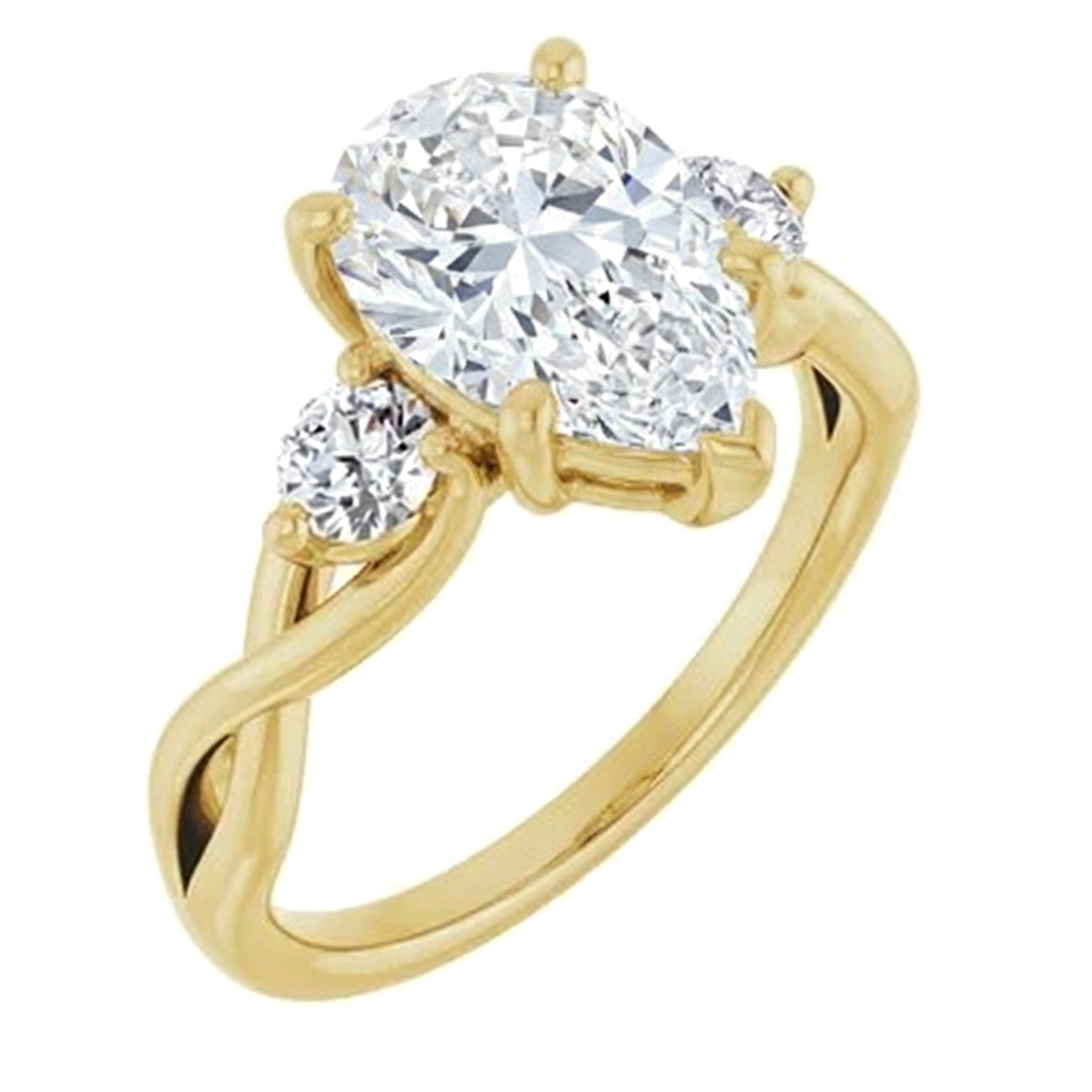 yellow-gold pear (angle 1)