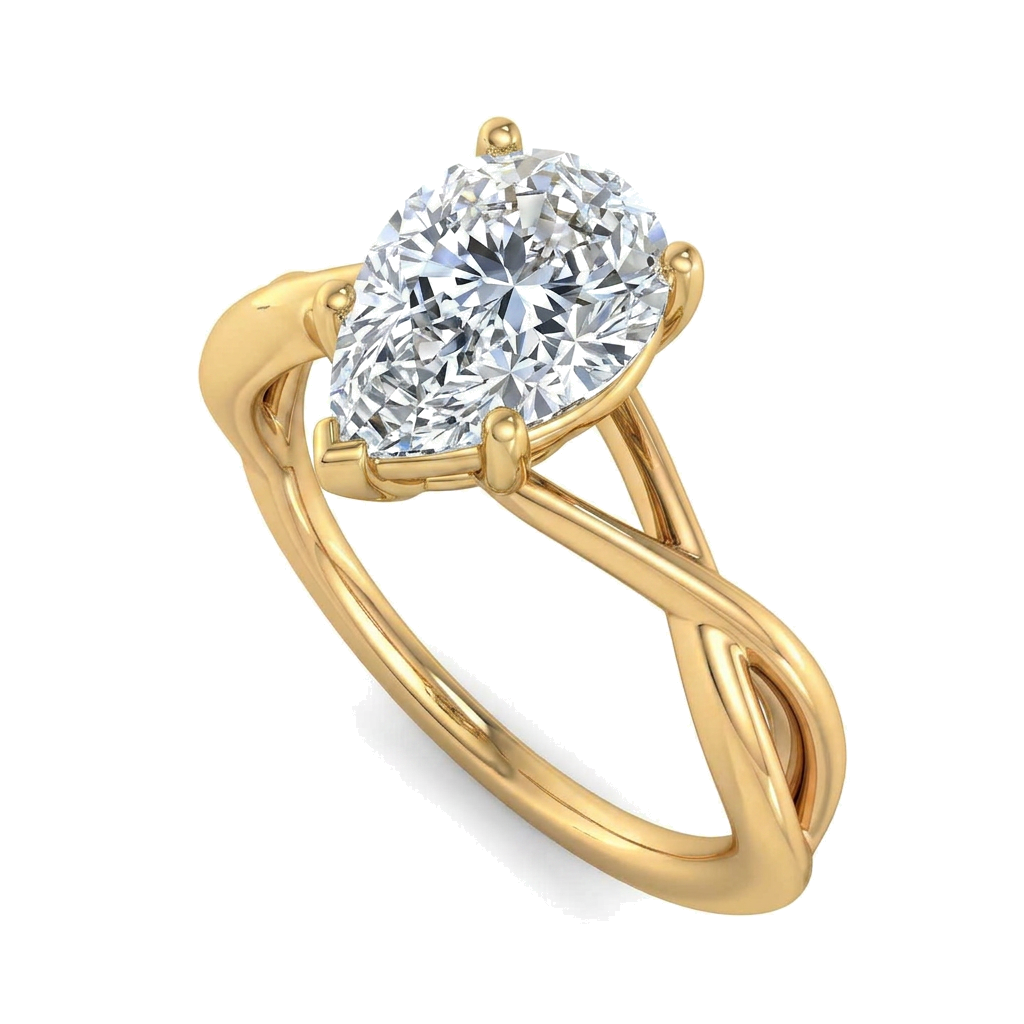 yellow-gold pear (angle 1)