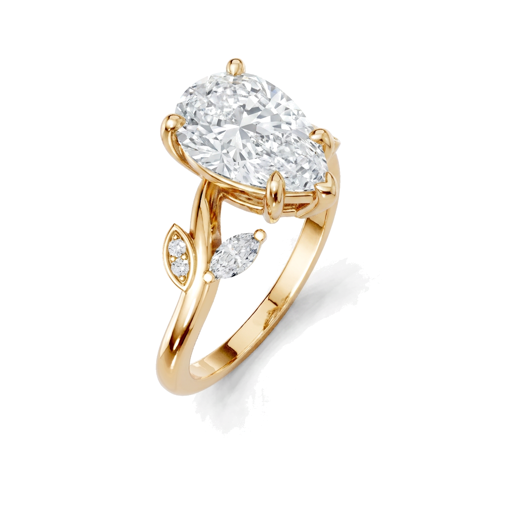 yellow-gold pear (angle 1)
