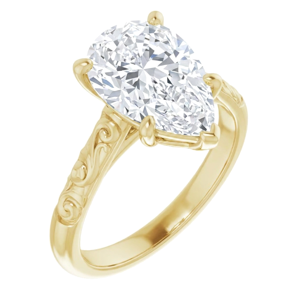 yellow-gold pear (angle 1)