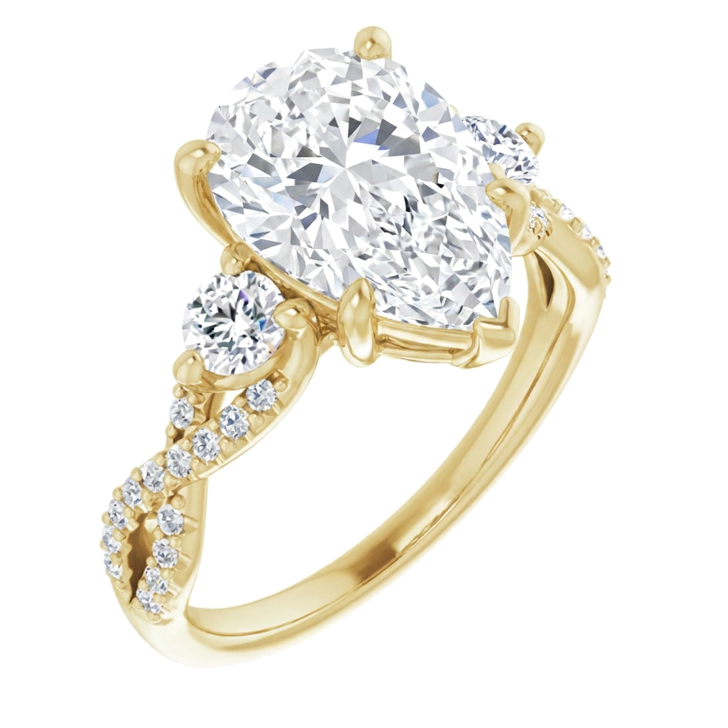 yellow-gold pear (angle 1)