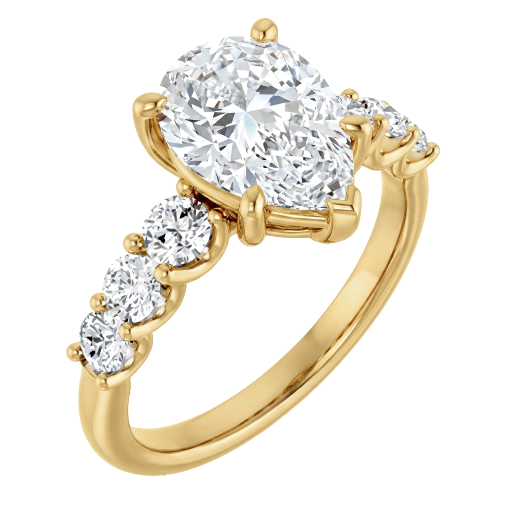 yellow-gold pear (angle 1)