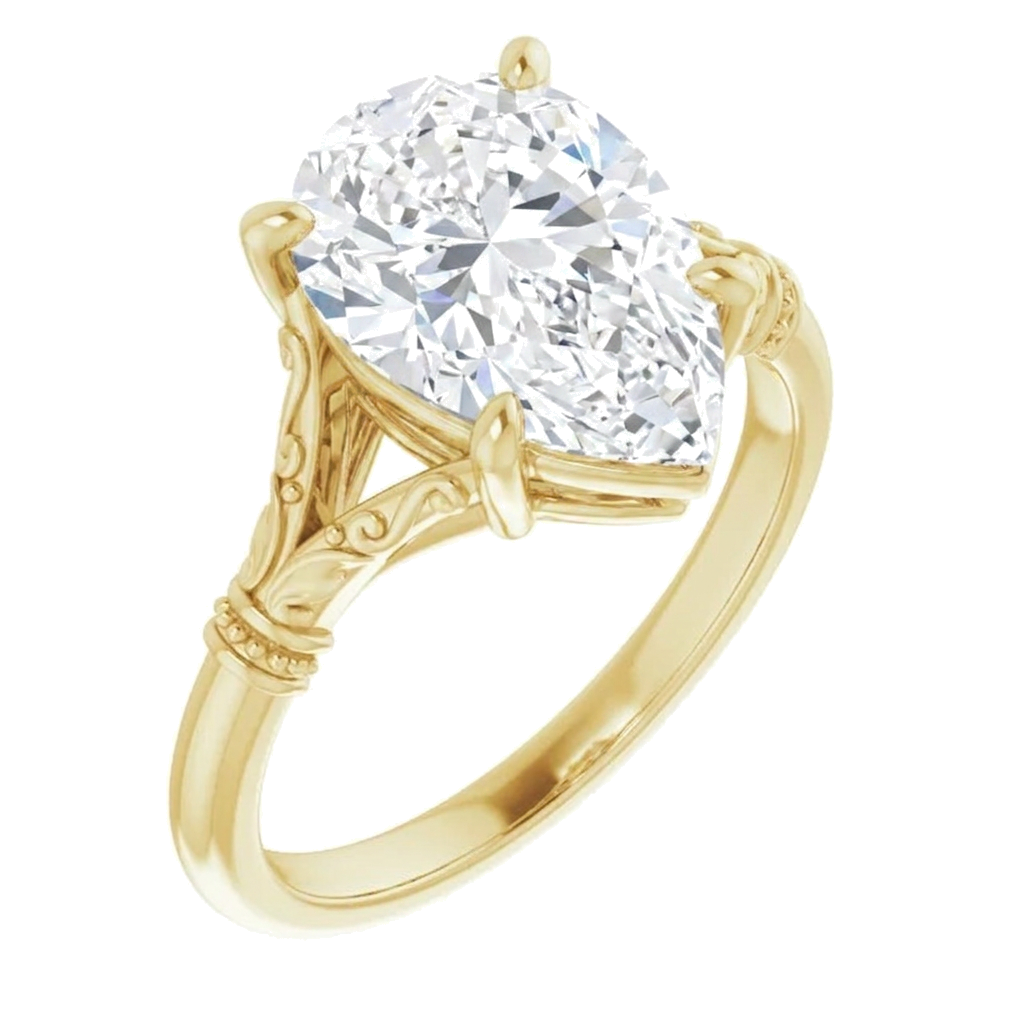 yellow-gold pear (angle 1)