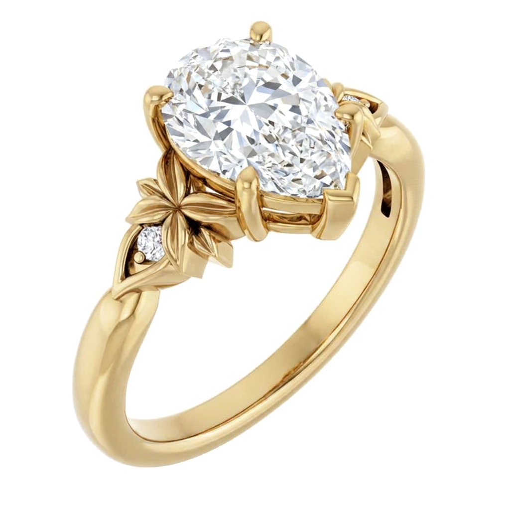 yellow-gold pear (angle 1)