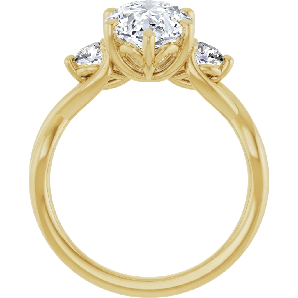 yellow-gold pear (angle 2)