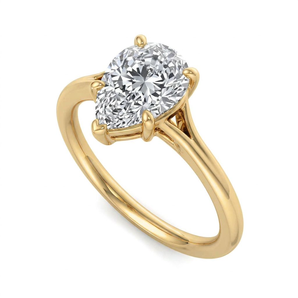 Aria Split Band Solitaire Engagement Ring