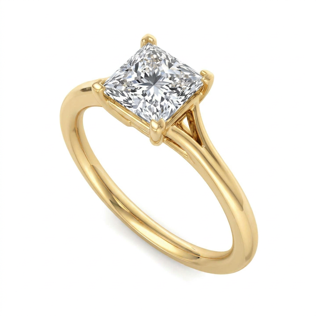 Aria Split Band Solitaire Engagement Ring