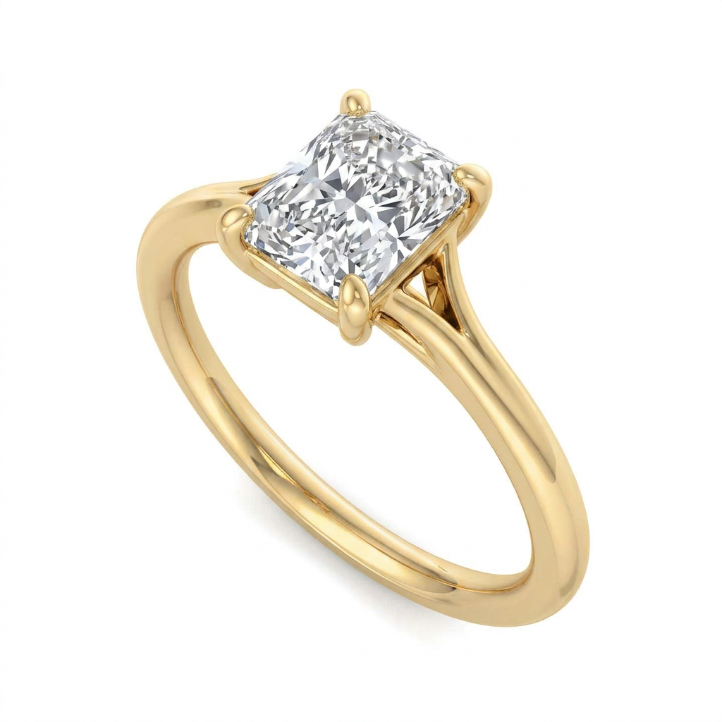 Aria Split Band Solitaire Engagement Ring