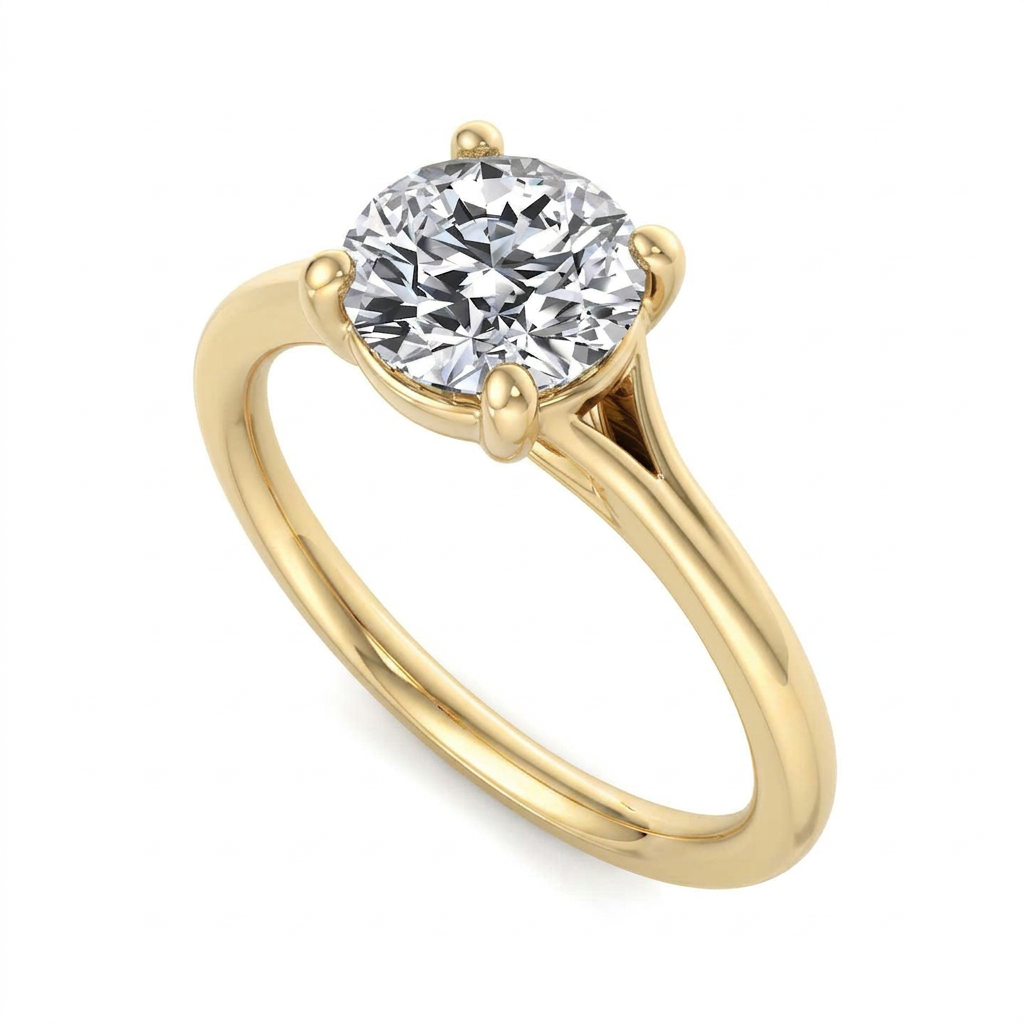 Aria Split Band Solitaire Engagement Ring